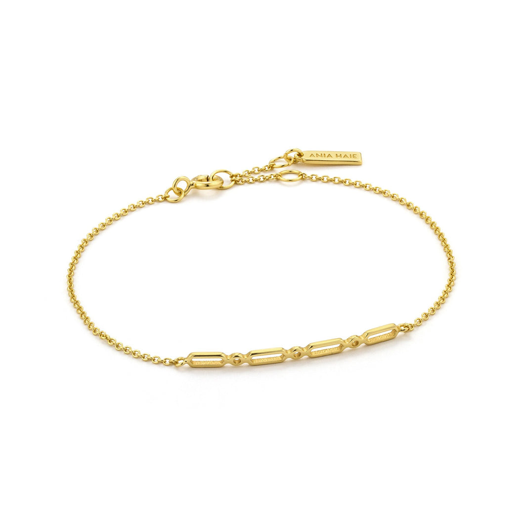 Gold Modern Solid Bar Bracelet