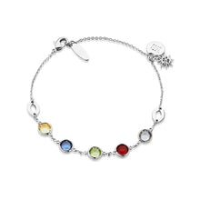 Load image into Gallery viewer, Amy Huberman Silver Plated Bracelet Coloured Stone
