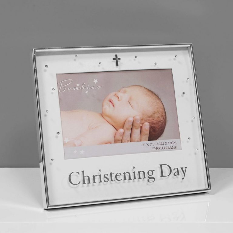 Silver Plated Christening Photo Frame 