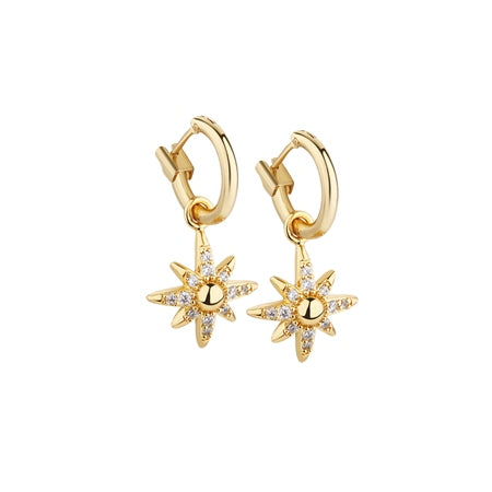Amy Huberman Star Earrings with Clear Stones
