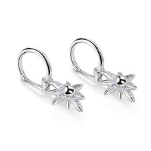 Load image into Gallery viewer, Amy Huberman Silver Plated Star Earrings with Clear Stones
