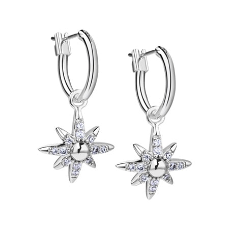 Amy Huberman Silver Plated Star Earrings with Clear Stones