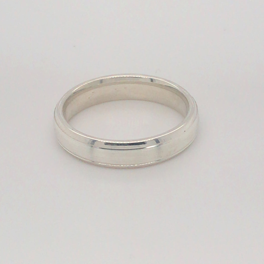 Sterling Silver 5ml Court Wedding Band