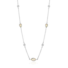 Load image into Gallery viewer, Opal Colour Silver Necklace
