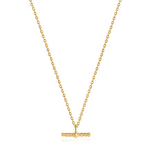 Load image into Gallery viewer, Gold Rope T-Bar Necklace
