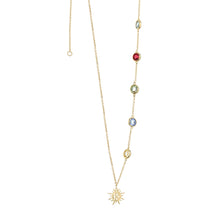 Load image into Gallery viewer, Amy Huberman Necklace with Multi Coloured stones
