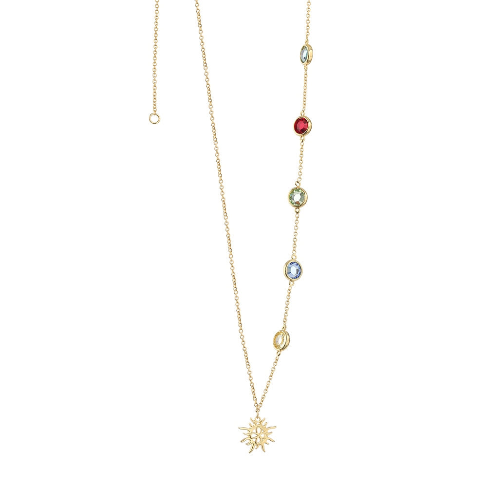 Amy Huberman Necklace with Multi Coloured stones