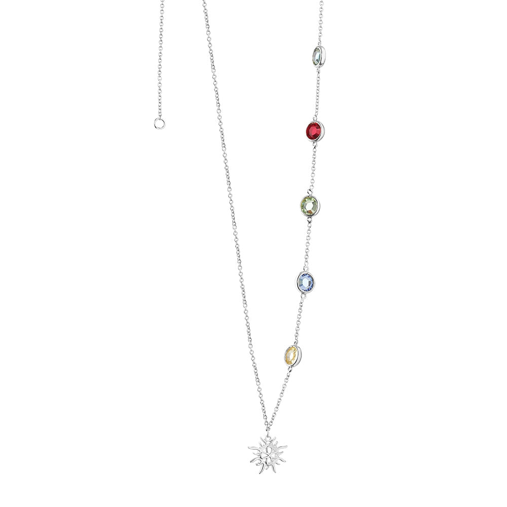 Amy Huberman Silver Plated Necklace with Coloured Stones