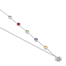 Load image into Gallery viewer, Amy Huberman Silver Plated Necklace with Coloured Stones
