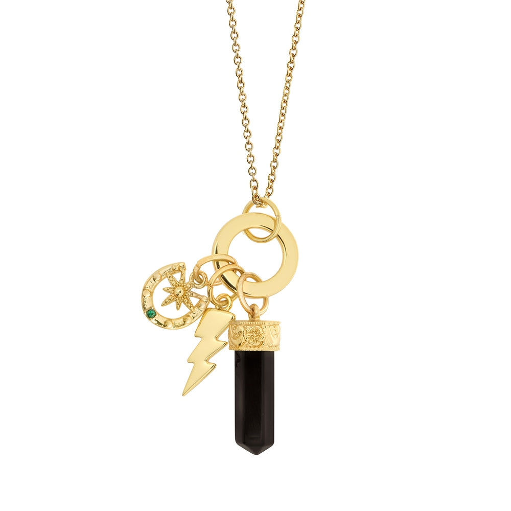 Amy Huberman Gold Plated Pendant with Charms