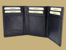 Load image into Gallery viewer, Sean Tri-Fold Black Wallet

