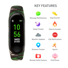 Load image into Gallery viewer, Series 1 Activity Tracker with Colour Touch Screen and Camouflage Silicone Strap
