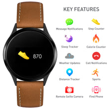 Load image into Gallery viewer, Series 4 Smart Watch with Touch Screen and Brown Leather Strap
