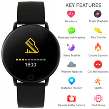 Load image into Gallery viewer, Series 5 Smart Watch with Heart Rate Monitor and Black Silicone Strap
