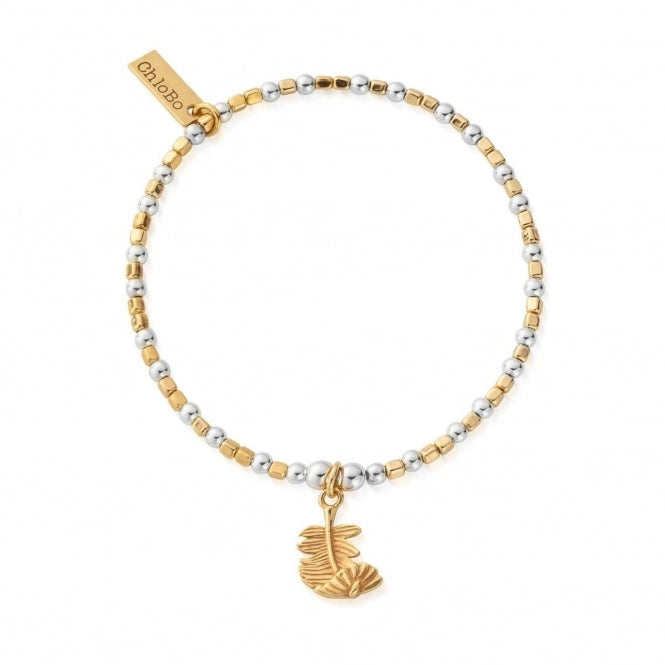Curved Feather Bracelet Gold & Silver