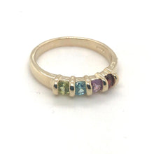 Load image into Gallery viewer, 9ct Yellow 4 Birthstone Ring Made To Order
