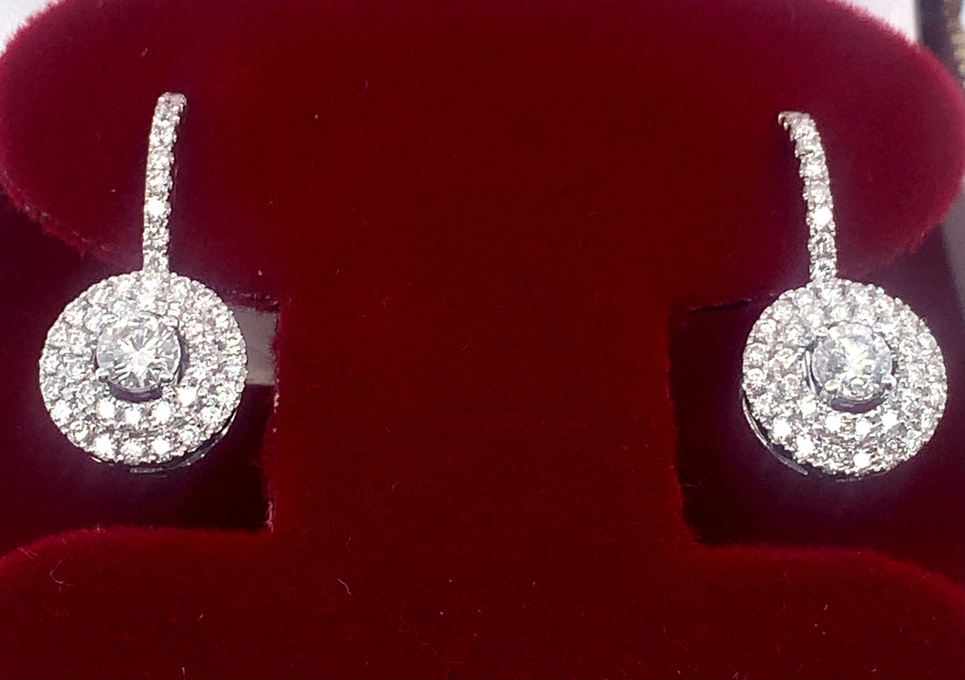 18ct White Gold Regal Diamond Earrings