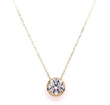 Load image into Gallery viewer, 9ct Yellow Gold Slider Adjustable CZ Pendant
