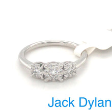 Load image into Gallery viewer, 18K White Gold 3 Stone Diamond Ring
