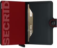 Load image into Gallery viewer, Matte Black &amp; Red Miniwallet
