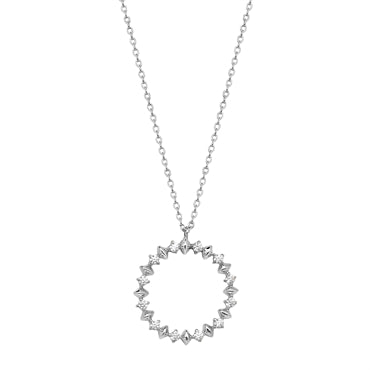 Sterling Silver Open Circle Pendant With Chain