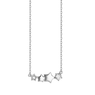 Sterling Silver Star C/Z Necklace