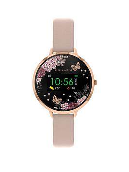 Series 3 Smart Watch with Floral Detail Screen, Crown Navigation and Nude Pink Strap