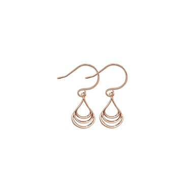 Sterling Silver Rose Gold Plating Treble Curve Drop Earring